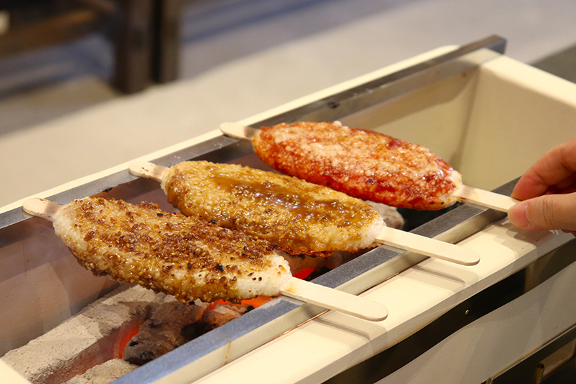 五平餅炭火焼体験